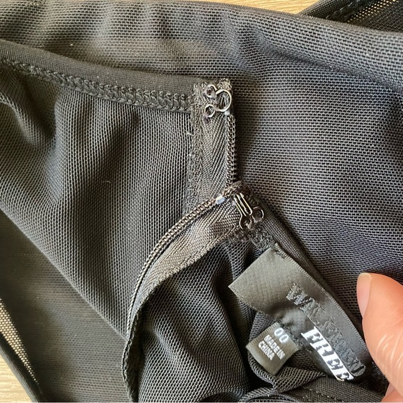 Wilfred Free Mesh Sheer Sweetheart Neck Tank Bodycon Dress Black Size 00 - Picture 5 of 10